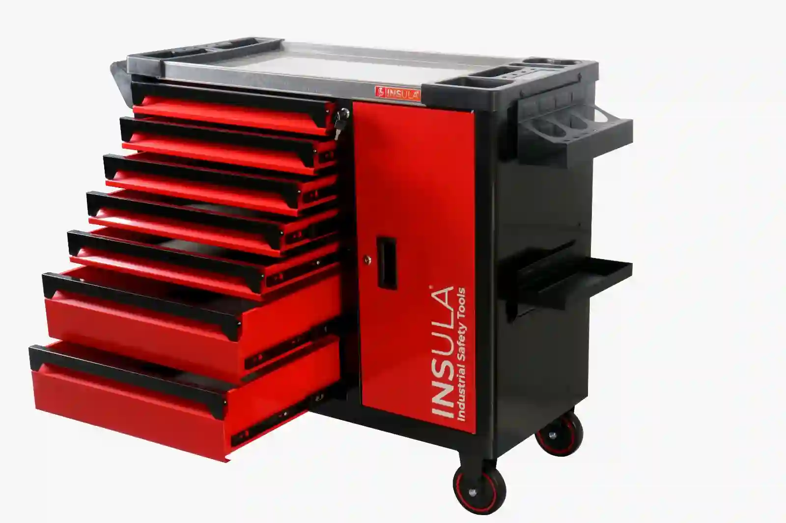 Tool Trolley 7 Drawer : 9 Compartment Workstation - Premium Line